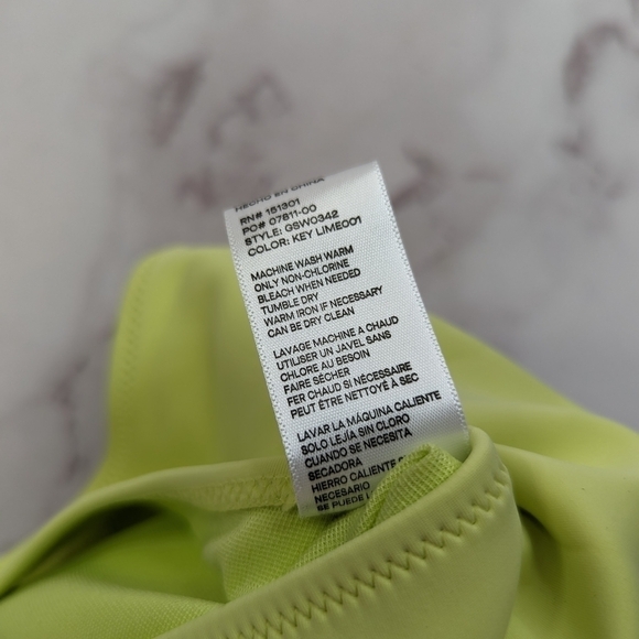 Good American Swim Top Women Green Key Lime Scuba One Shoulder Bikini - Picture 12 of 12